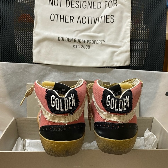 NIB Golden Goose Midstar Salmon Canvas & White Star Sneaker,37 - Picture 12 of 16